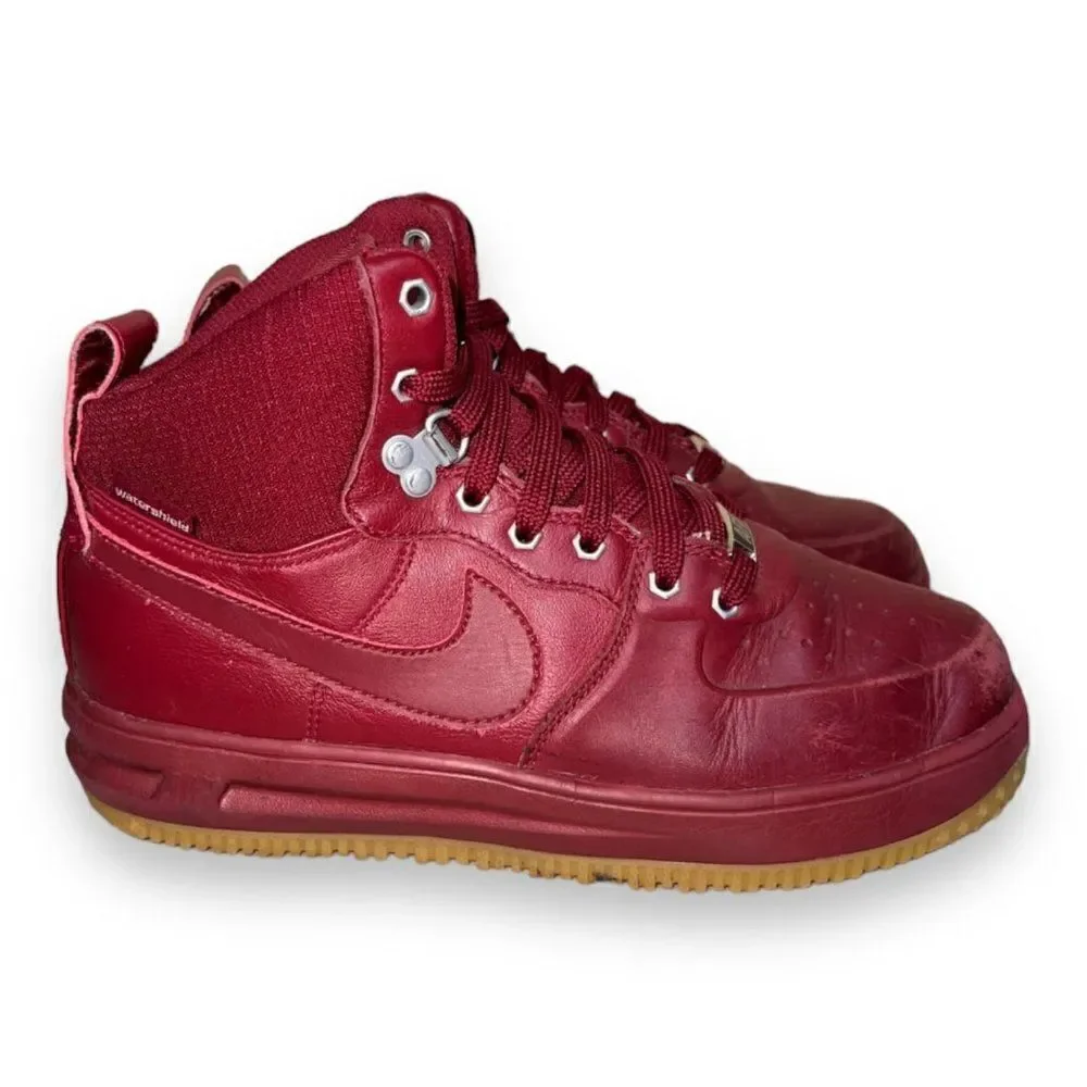 Nike Lunar Force 1 Sneaker Boots Dark Obsidian Red 706803-600‎ Youth 7 Women 8.5
